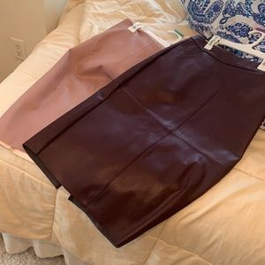 Leather long skirts from express